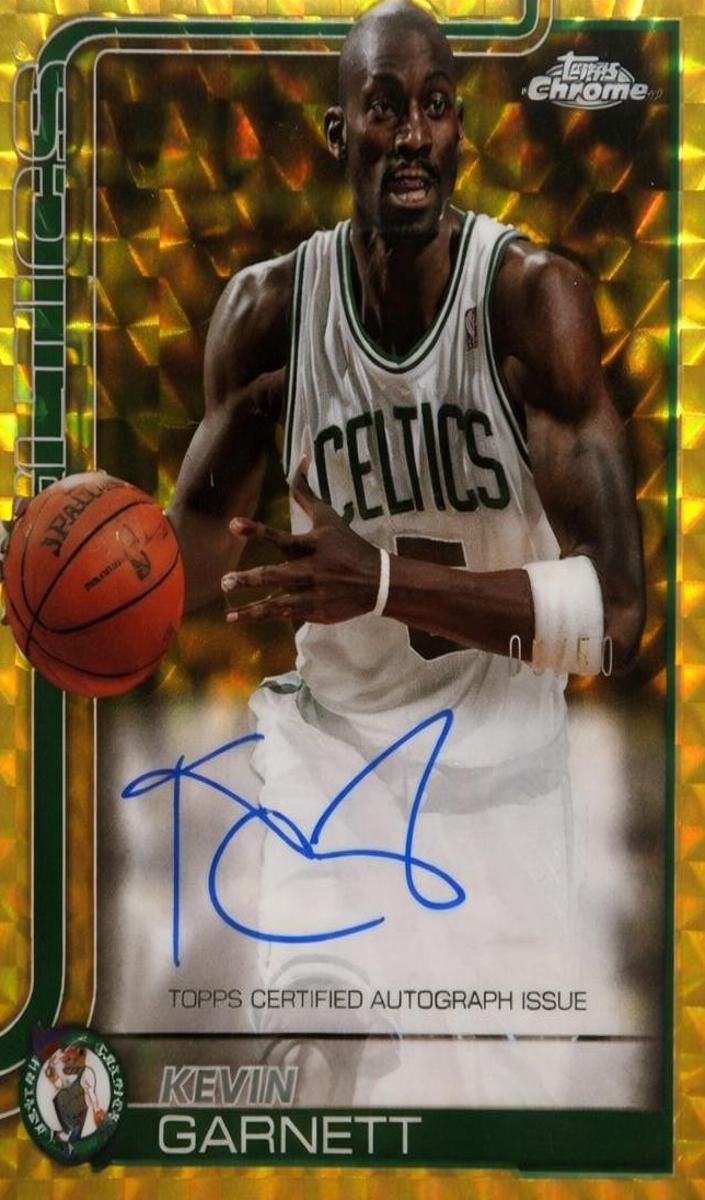 2025 Topps Chrome Basketball Geometric Gold Refractor Kevin Garnett #TCA-KG PSA 9