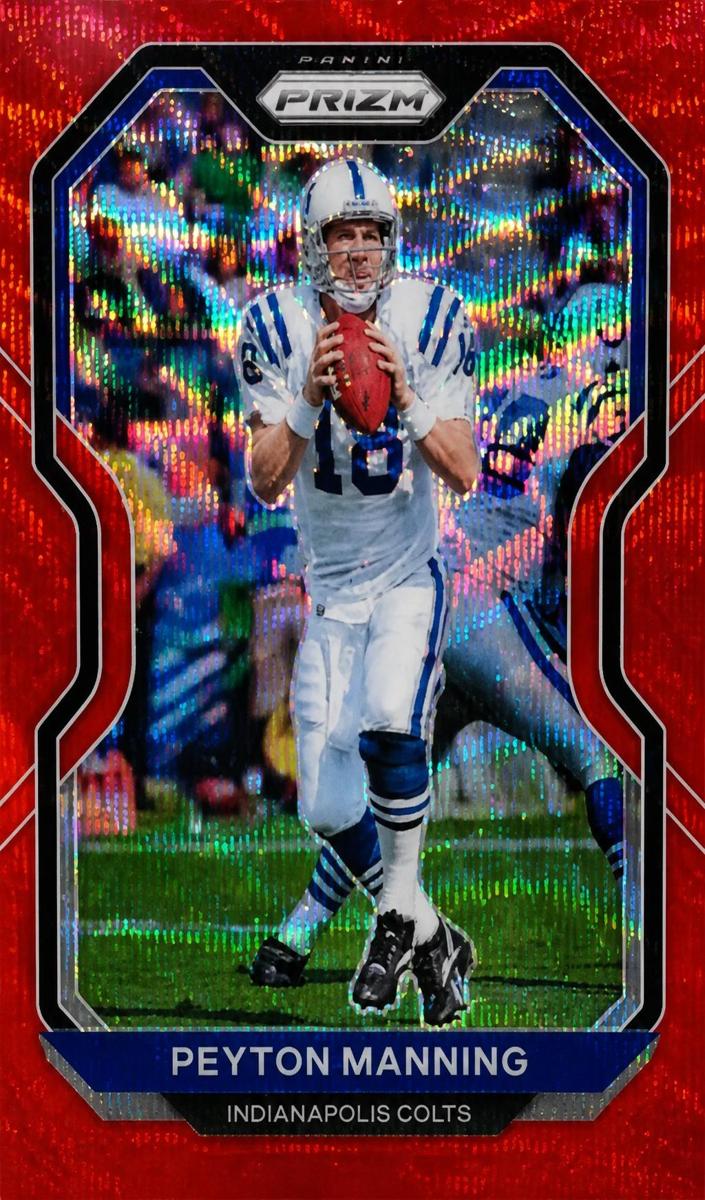 2020 Panini Prizm Football Red Wave Prizm Peyton Manning #91 PSA 8.5