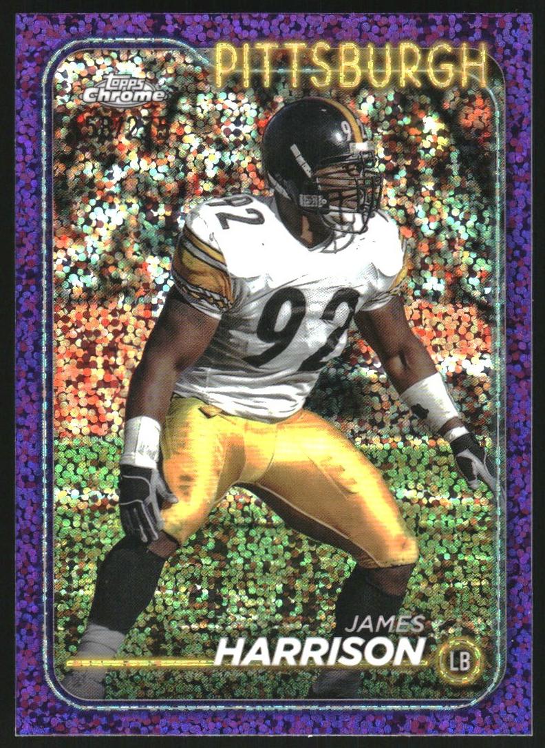2024 Topps Chrome Football Purple Speckle Refractor James Harrison #163
