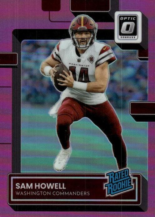 2022 Donruss Optic Football Pink Sam Howell #205 PSA 9