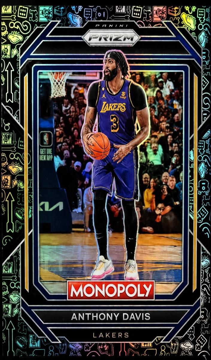 2022 Panini Prizm Monopoly Basketball Monopoly Black Classic Icons Anthony Davis #41