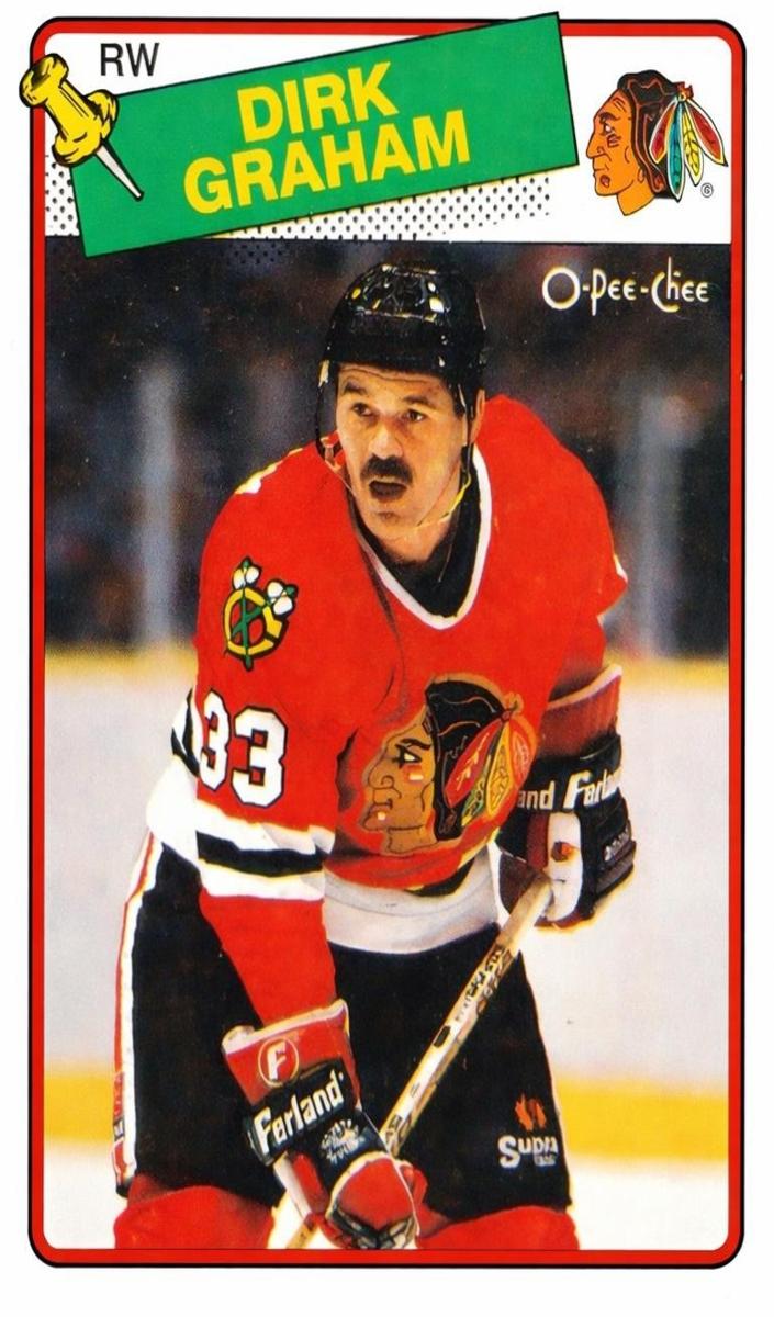 1988 O-Pee-Chee Hockey Dirk Graham #135 PSA 10