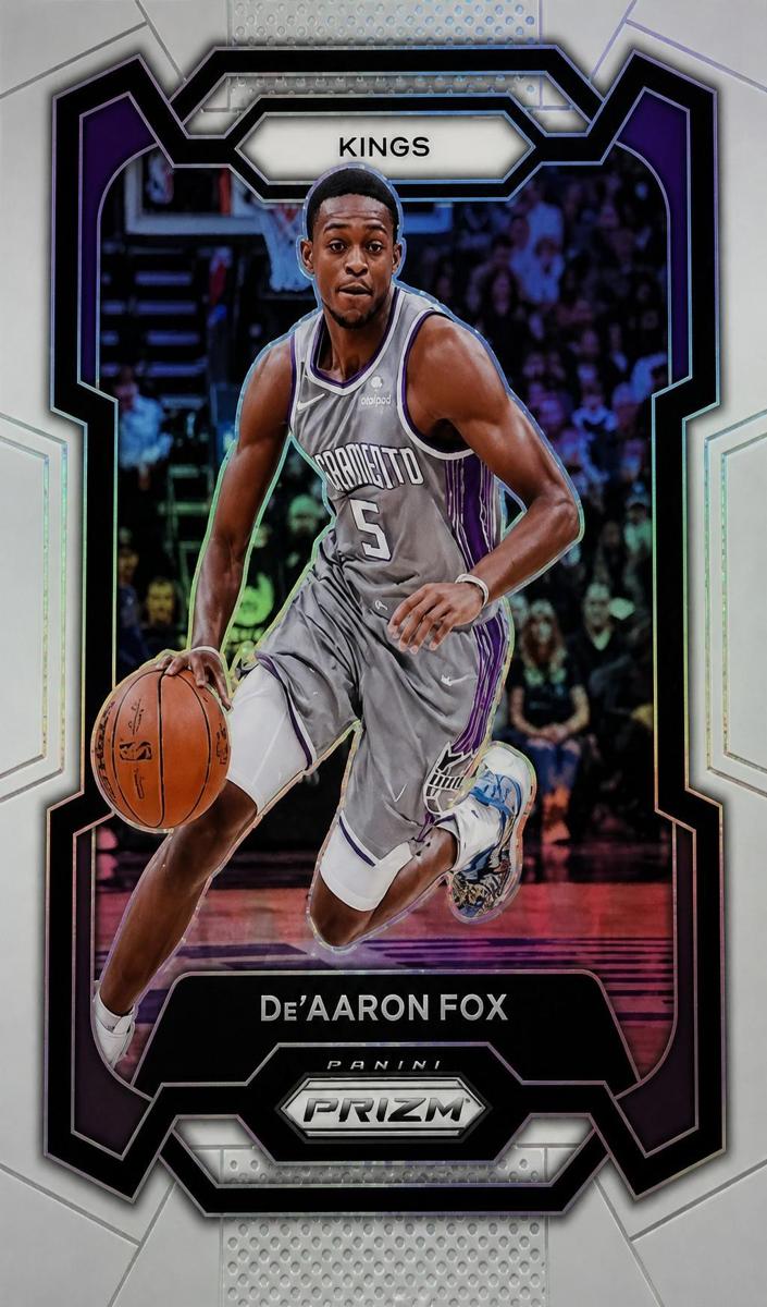 2023 Panini Prizm Basketball White De'Aaron Fox #6
