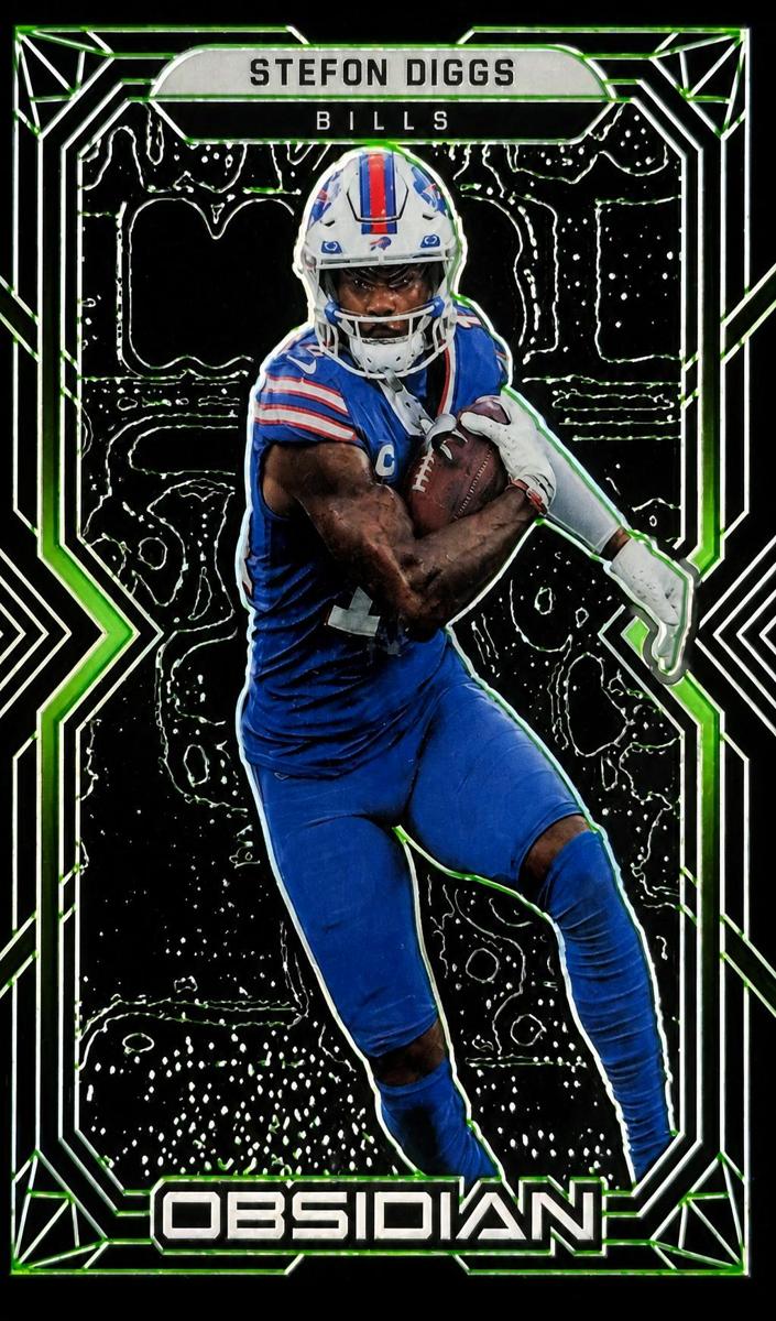 2022 Panini Obsidian Football Electric Etch Green Stefon Diggs #14