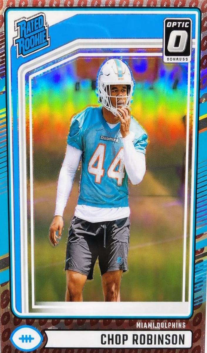 2024 Panini Donruss Football Football Emoji Chop Robinson #351 PSA 8.5