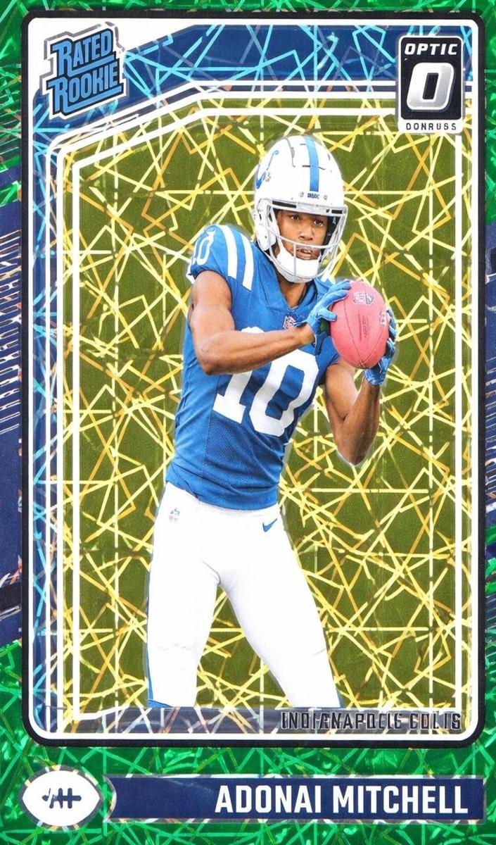2024 Donruss Optic Football Green Velocity Adonai Mitchell #203