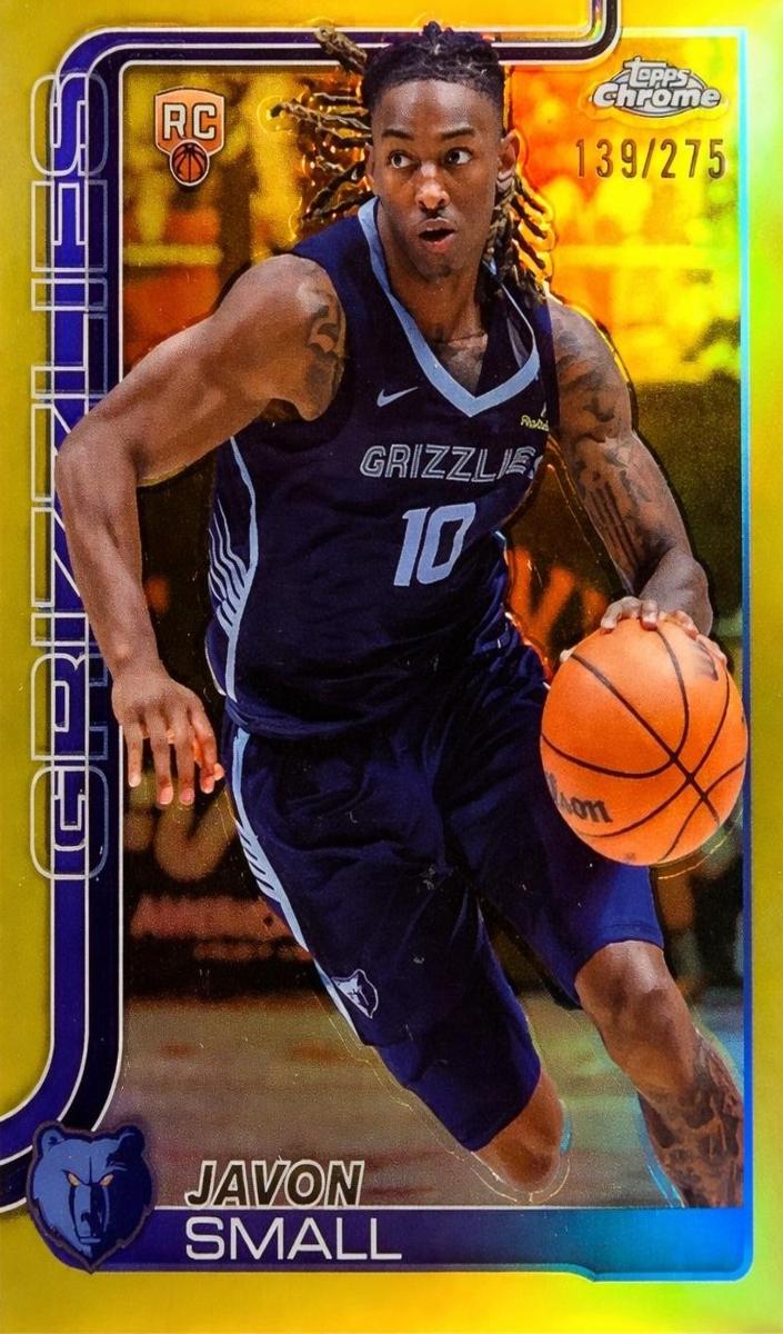 2025 Topps Chrome Basketball Yellow Refractor Javon Small #299