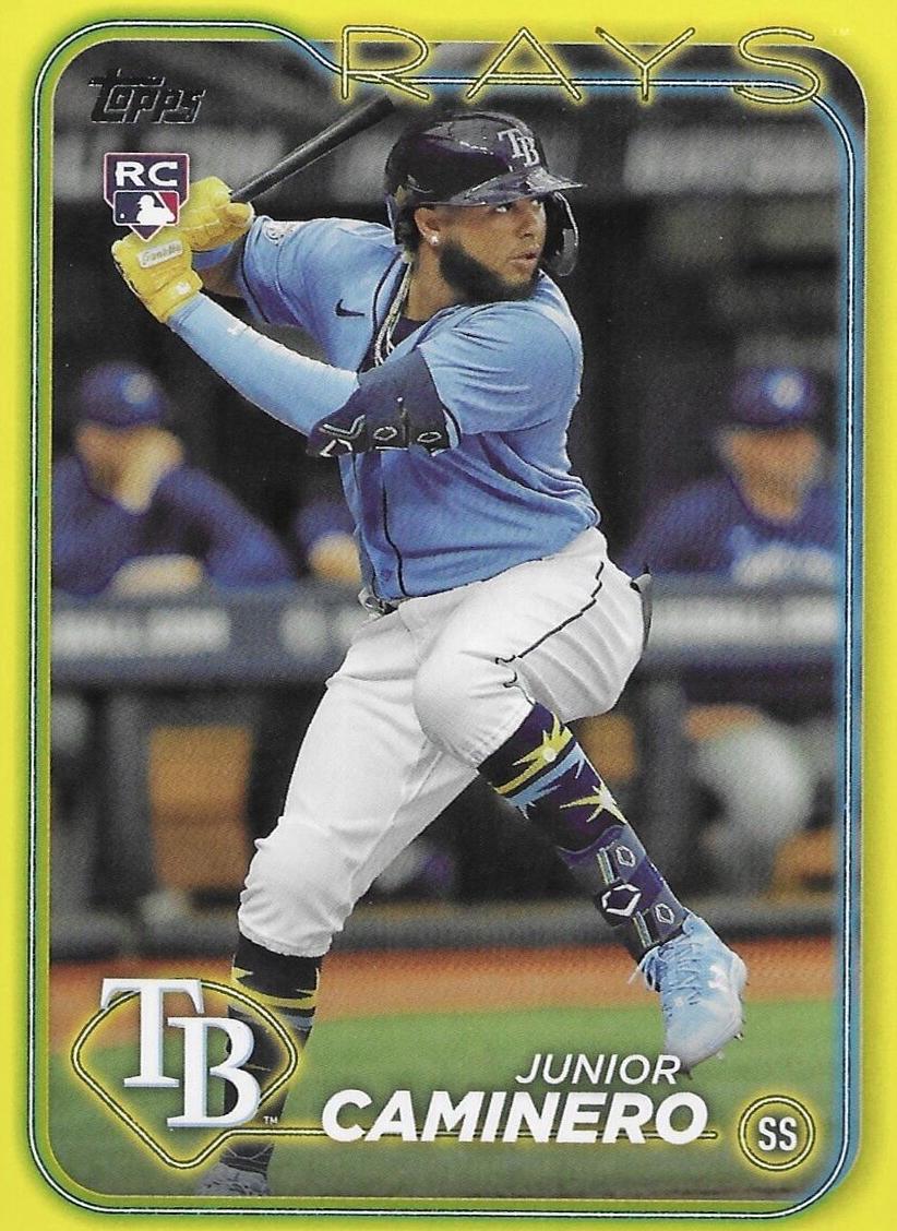 2024 Topps Baseball Yellow Junior Caminero #628 SGC 9.5