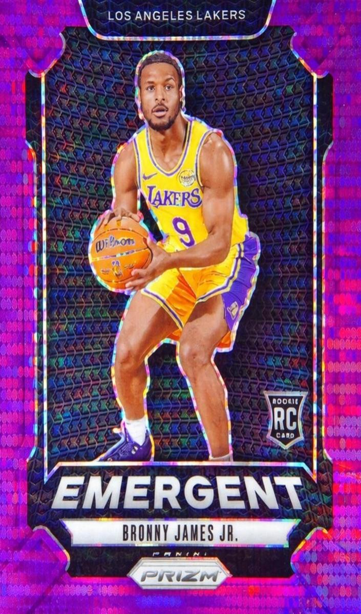 2024 Panini Prizm Basketball Purple Pulsar Bronny James Jr. #8