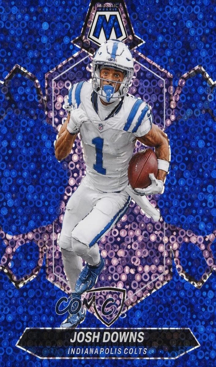 2024 Panini Mosaic Football No Huddle Blue Josh Downs #95