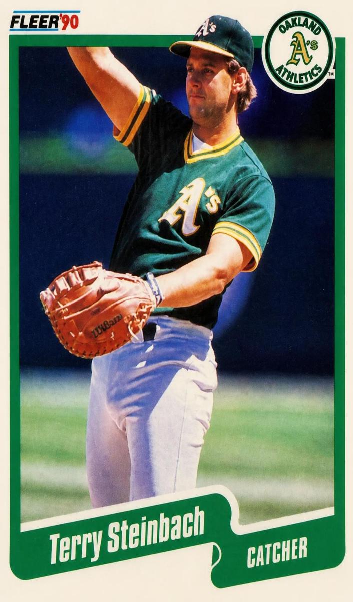 1990 Fleer Baseball Terry Steinbach #20
