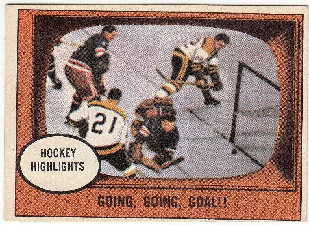 1961 Topps Hockey Going, Going, Goal!! #64 PSA 4