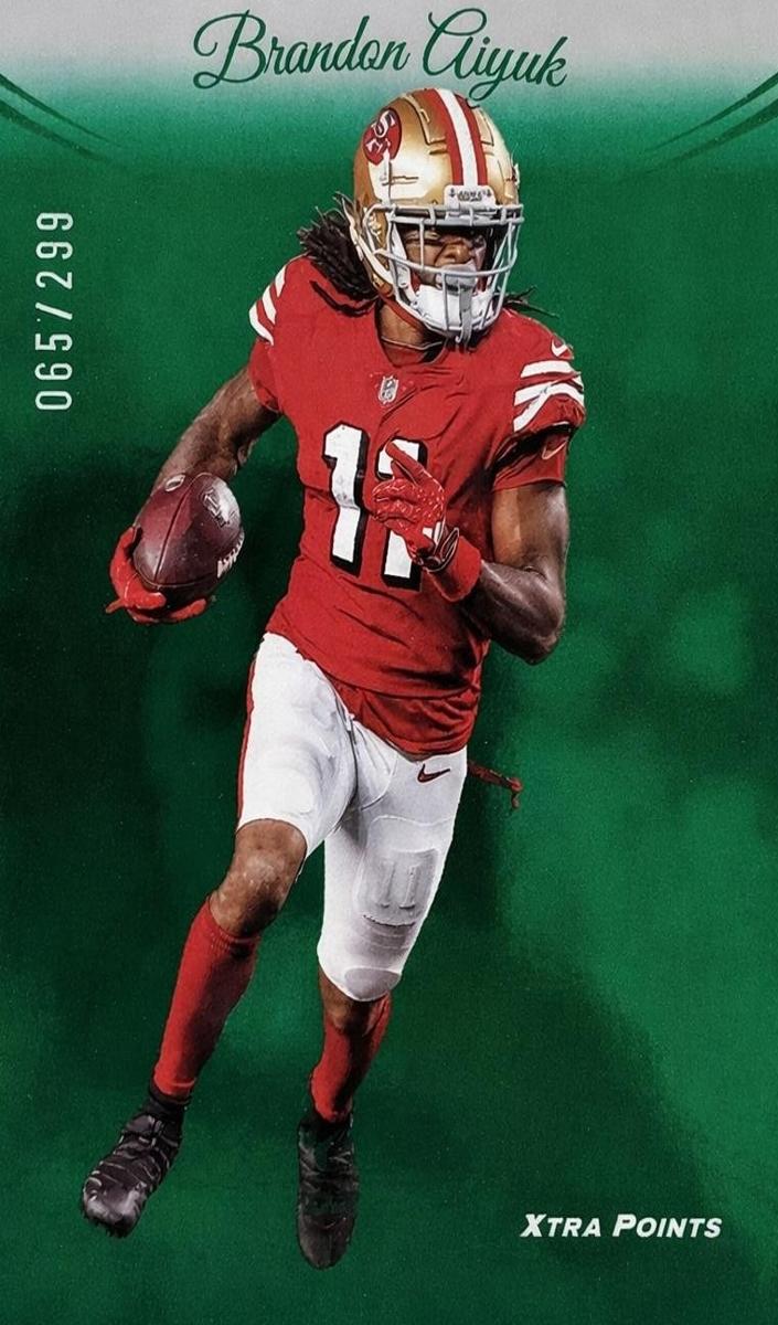 2024 Panini Prestige Football Green Xtra Points Brandon Aiyuk #258
