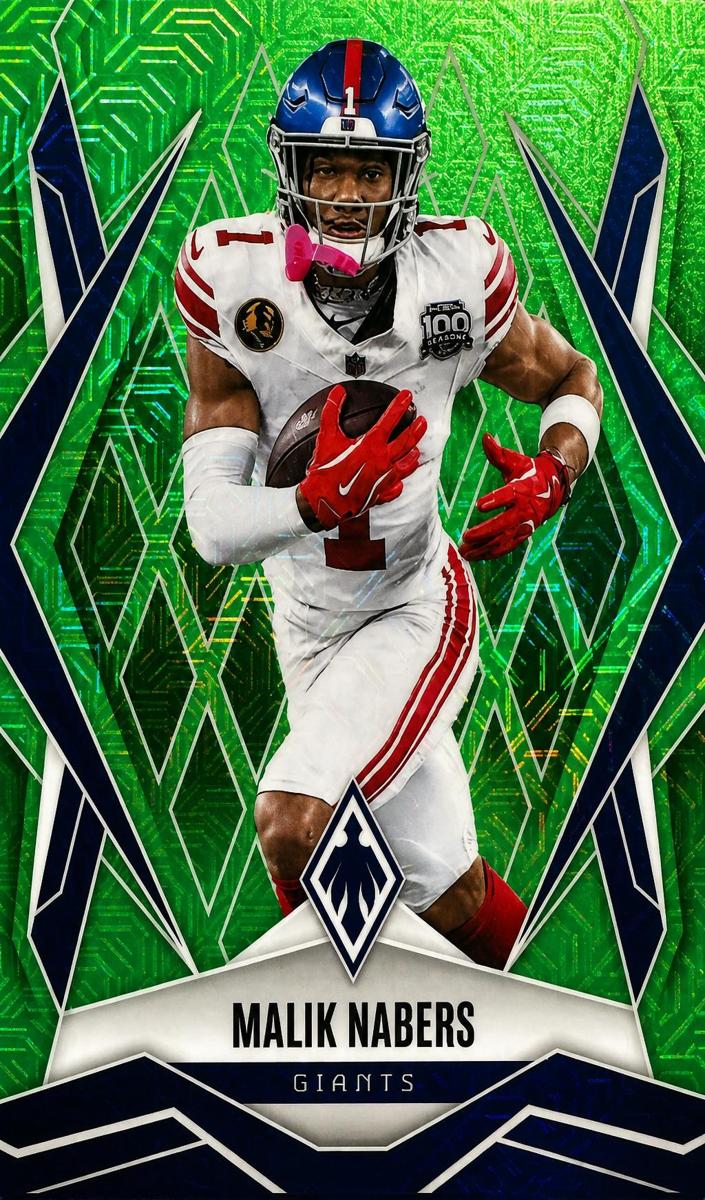 2025 Panini Phoenix Football Lime Green Mojo Malik Nabers #143