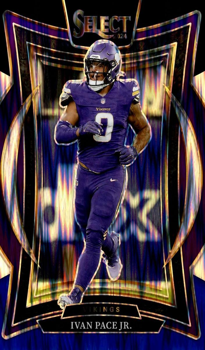 2024 Panini Select Football Black and Blue Shock Ivan Pace Jr. #62