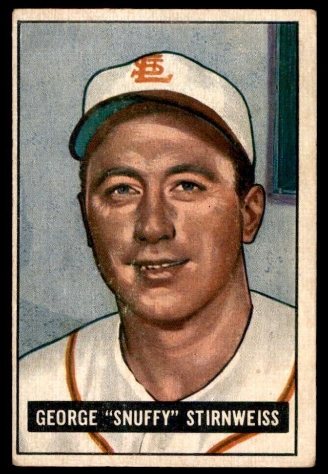 1951 Bowman Baseball Snuffy Stirnweiss #21