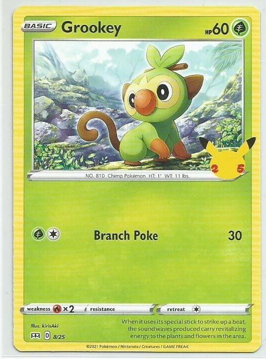 2021 Pokemon McDonald's 25th Anniversary Grookey #8 PSA 9