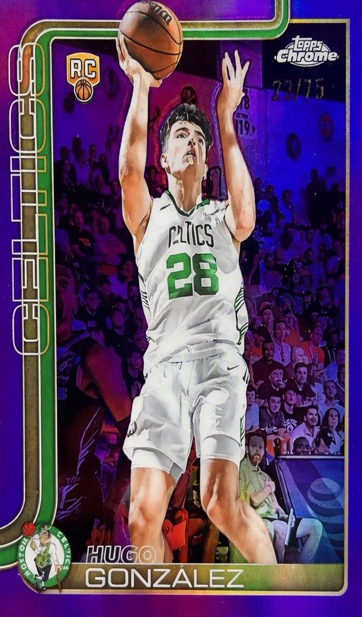 2025 Topps Chrome Basketball Purple Refractor Hugo Gonzalez #278
