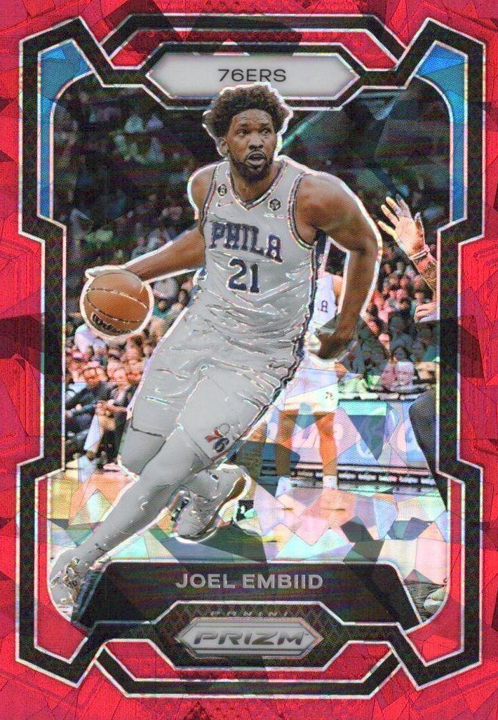 2023 Panini Prizm Basketball Red Ice Joel Embiid #73