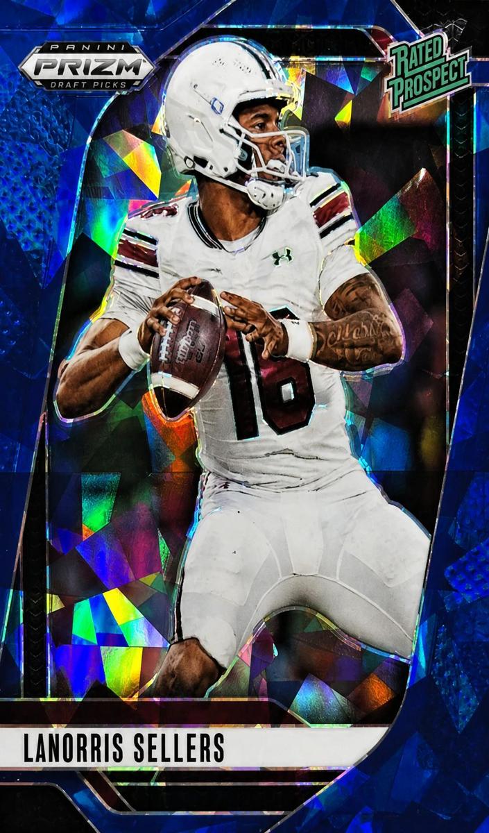 2025 Panini Prizm Draft Picks Football Blue Ice LaNorris Sellers #165