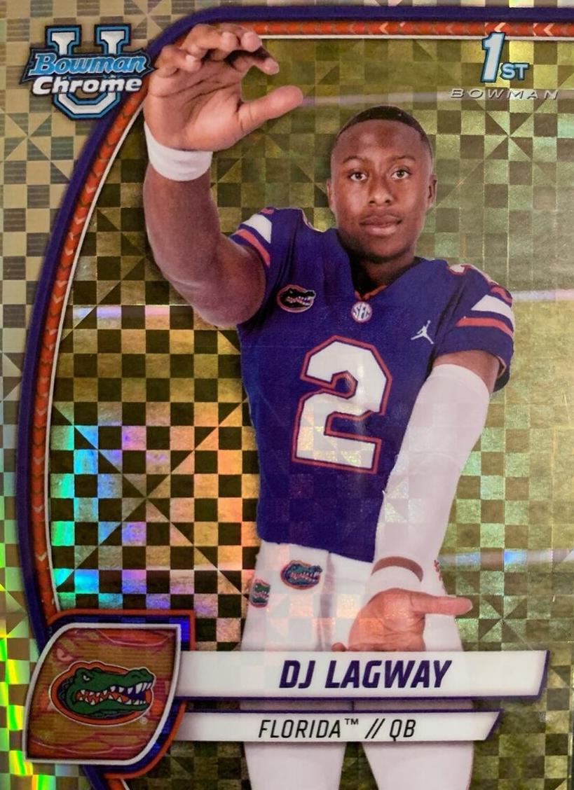 2024 Bowman Chrome University Football X-Fractor DJ Lagway #63 PSA 9
