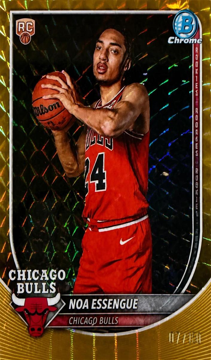 2025 Bowman Basketball Gold Geometric Refractor Noa Essengue #BCV-12