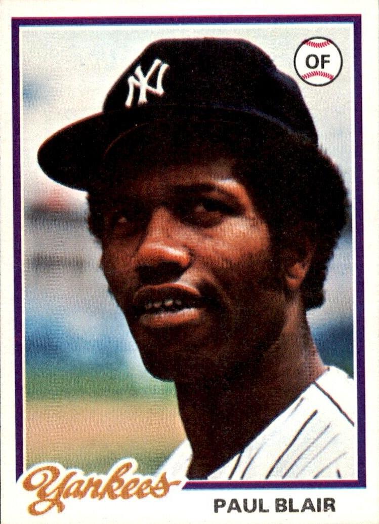1978 Topps Baseball Paul Blair #114 PSA 7