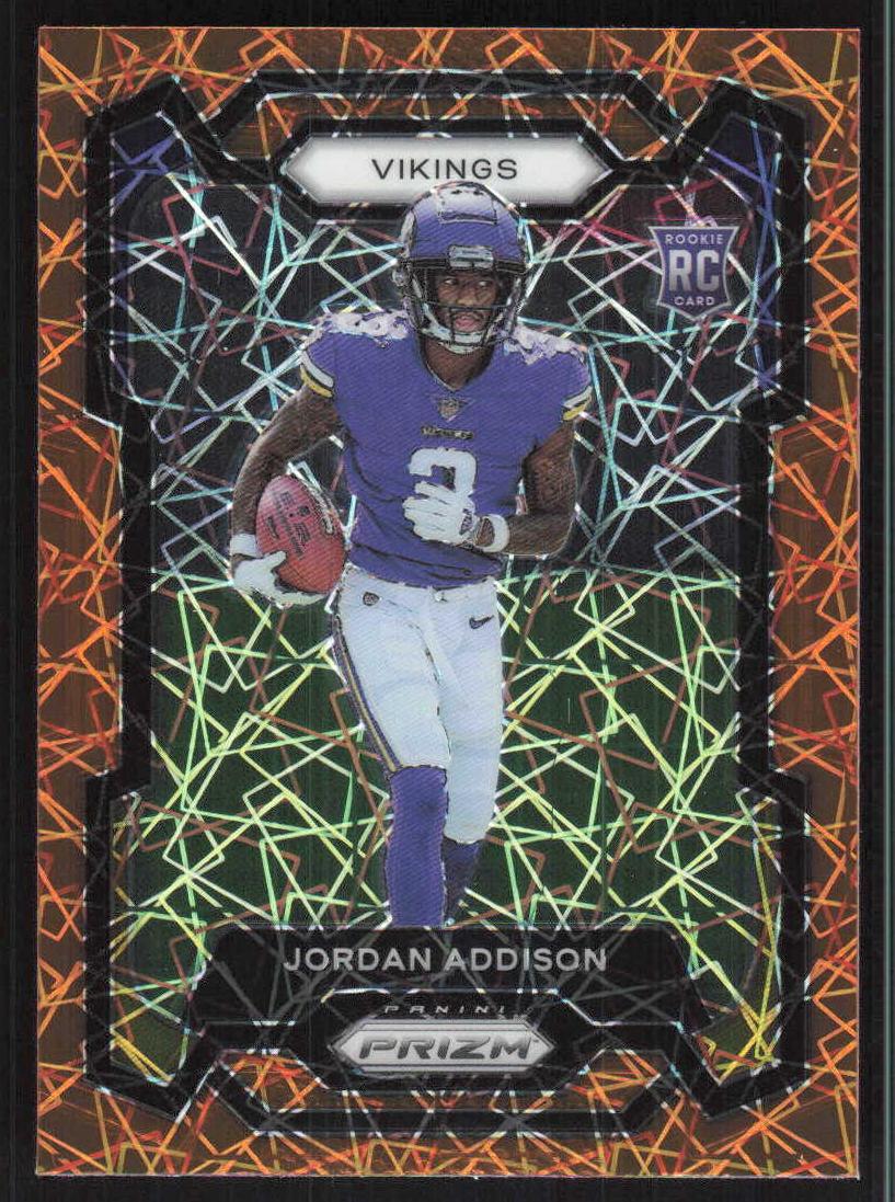 2023 Panini Prizm Football Lazer Jordan Addison #368 PSA 10