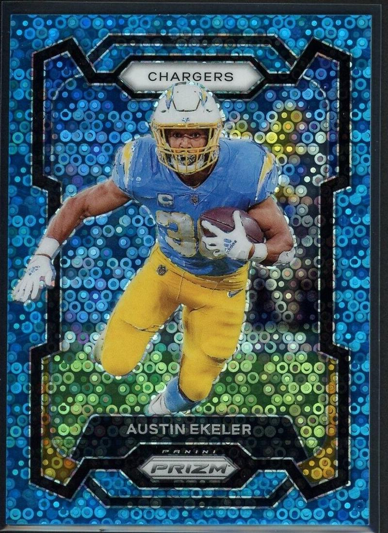 2023 Panini Prizm Football Blue Sparkle Austin Ekeler #153