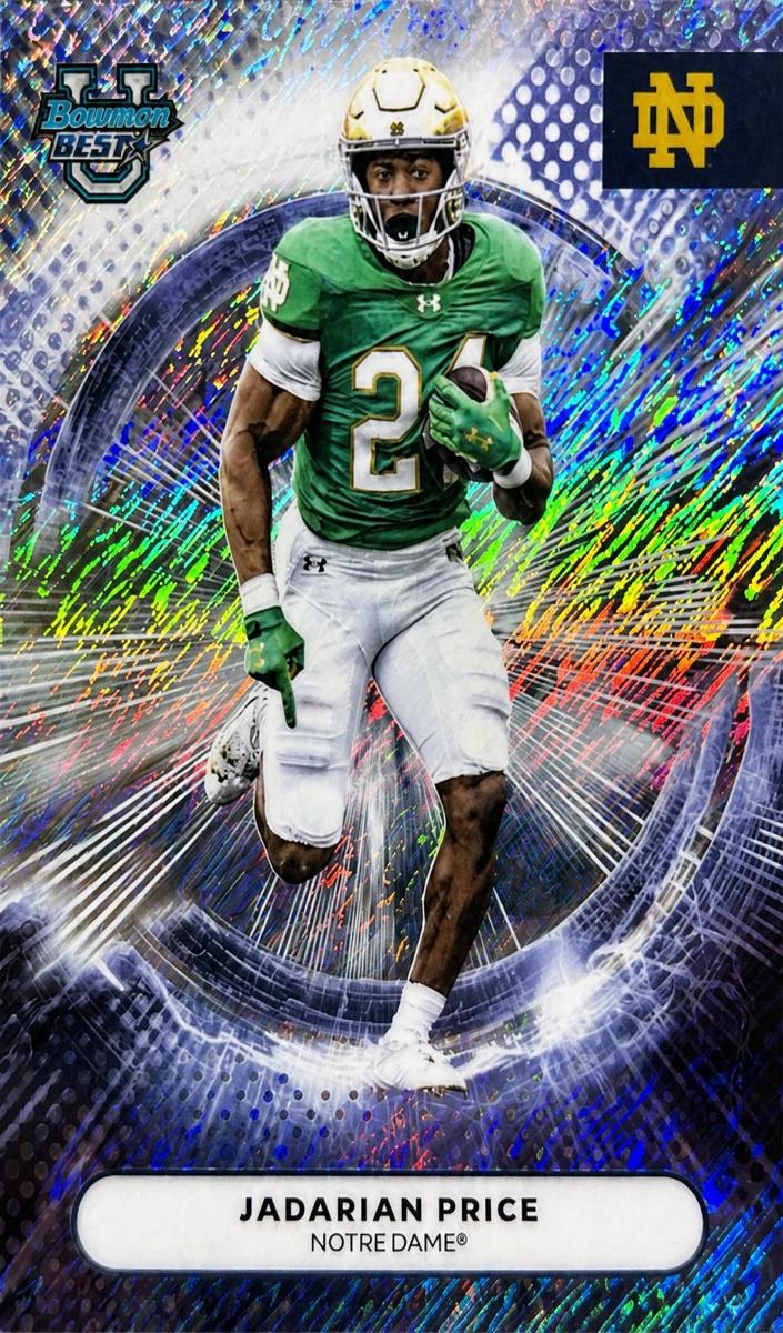2025 Bowman Best University Football Shimmer Refractor Jadarian Price #42