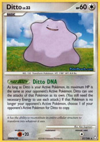 2008 Pokemon Diamond & Pearl Legends Awakened Ditto #27