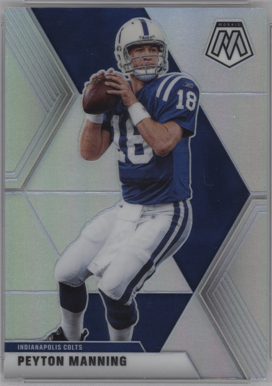 2020 Panini Mosaic Football Silver Peyton Manning #90 PSA 9
