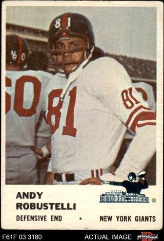 1961 Fleer Football Andy Robustelli #75