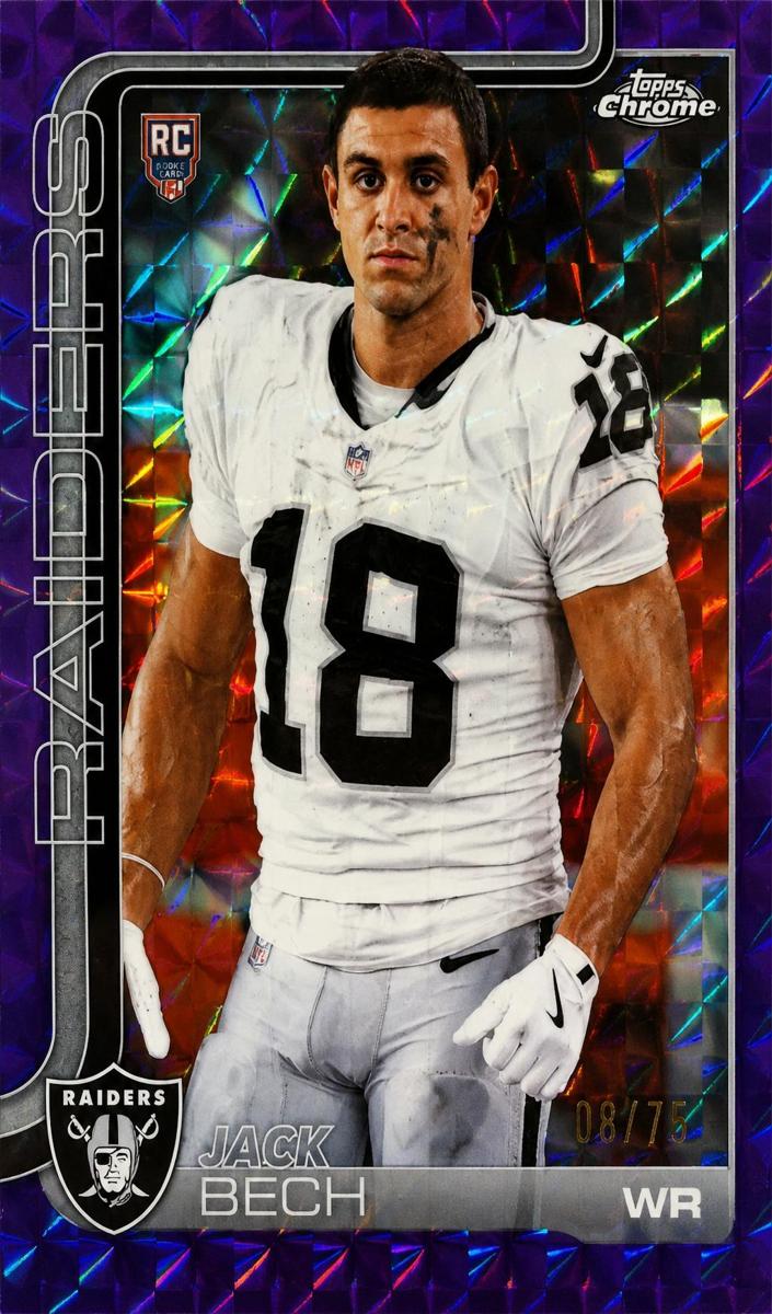 2025 Topps Chrome Football Purple Geometric Refractor Jack Bech #388