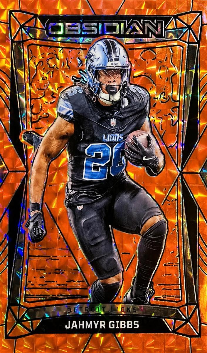 2024 Panini Obsidian Football International Orange Mosaic Jahmyr Gibbs #63