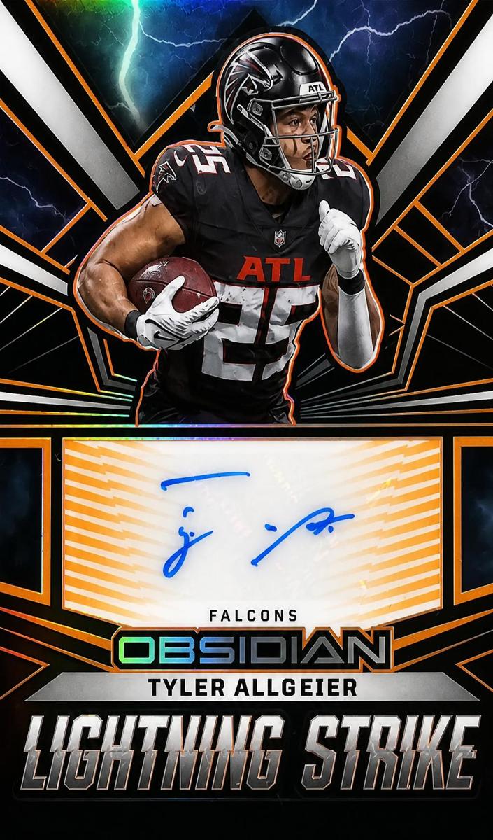 2023 Panini Obsidian Football Electric Etch Orange Tyler Allgeier #LSS-TAL
