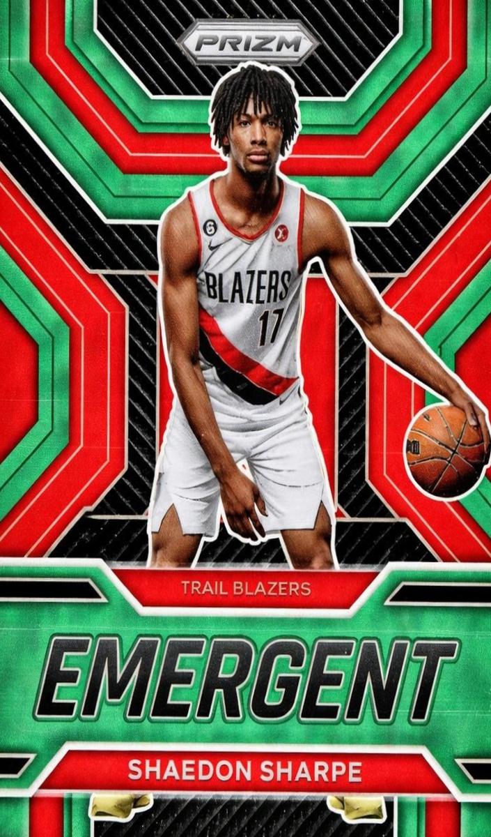 2022 Panini Prizm Basketball Green Shaedon Sharpe #15 PSA 9