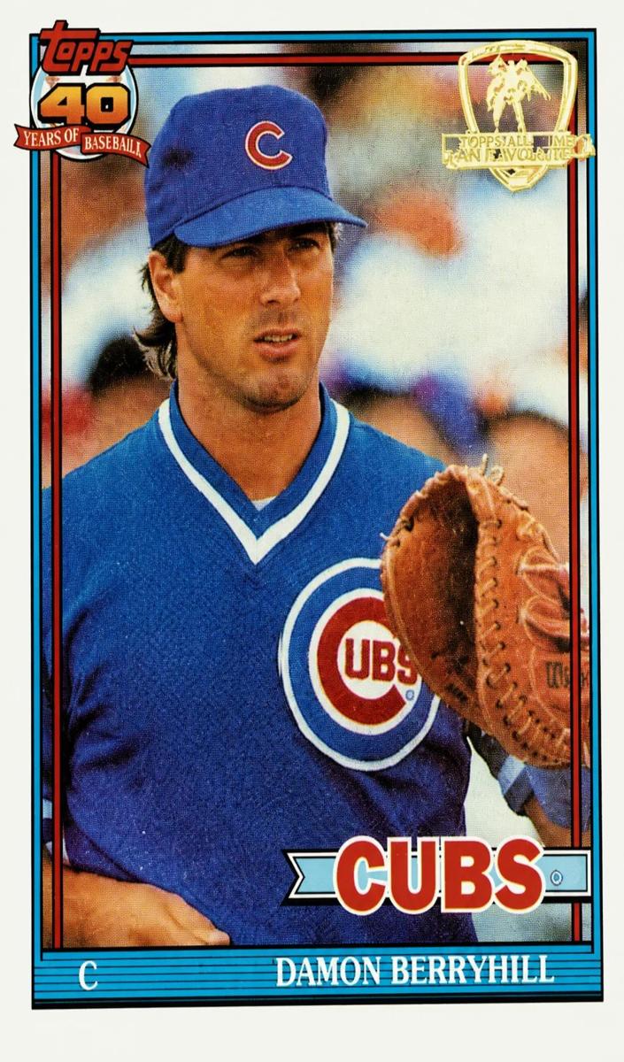 1991 Topps Baseball Damon Berryhill #188 PSA 8.5