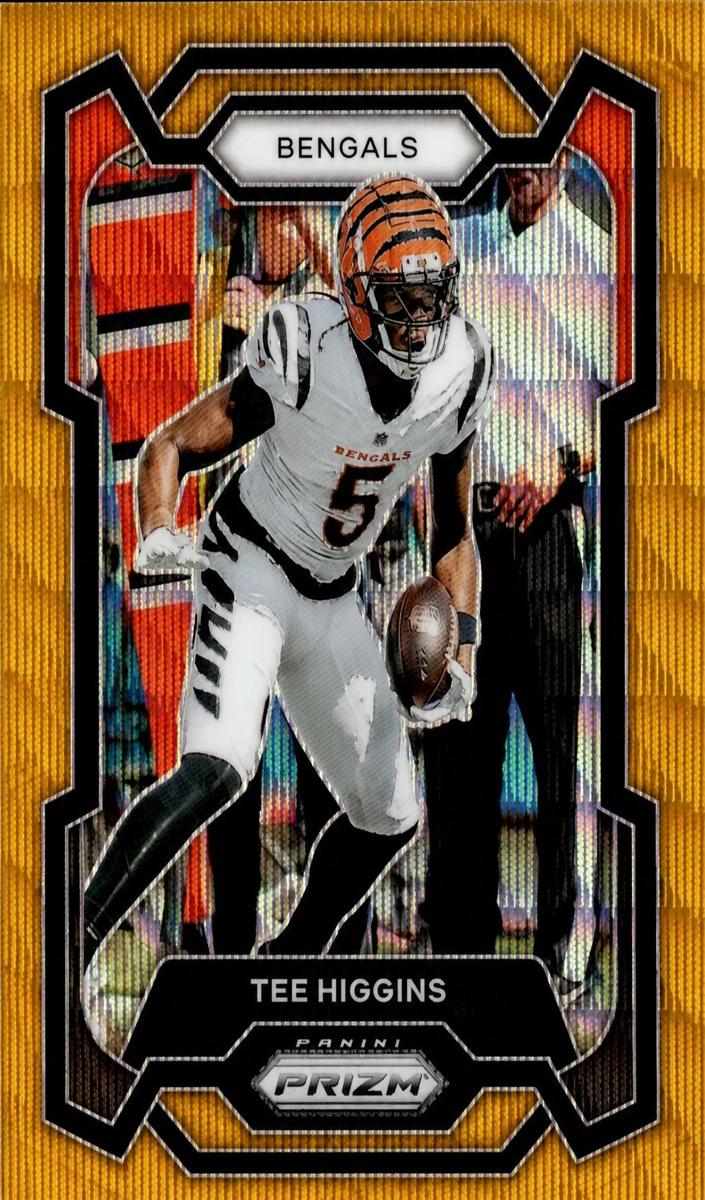2023 Panini Prizm Football Gold Wave Tee Higgins #61