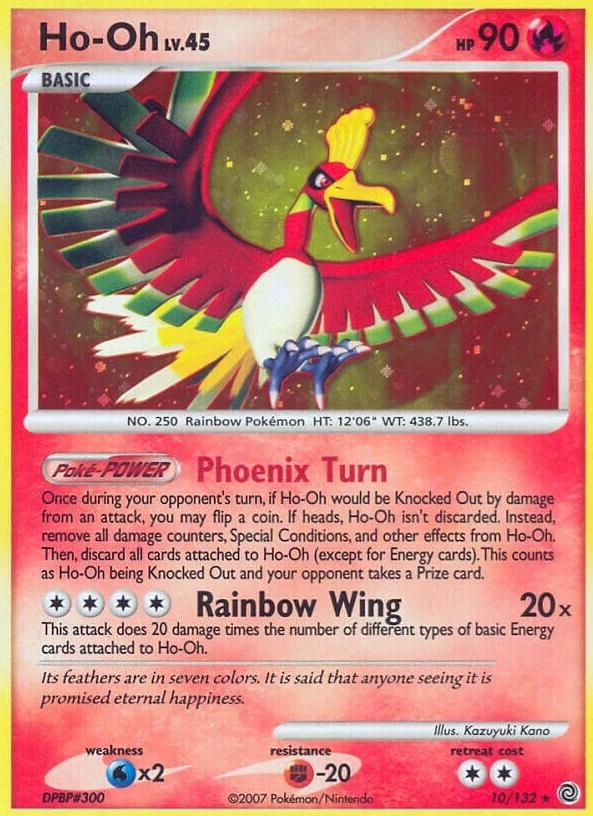 2007 Pokemon Diamond & Pearl Secret Wonders Ho-Oh #10