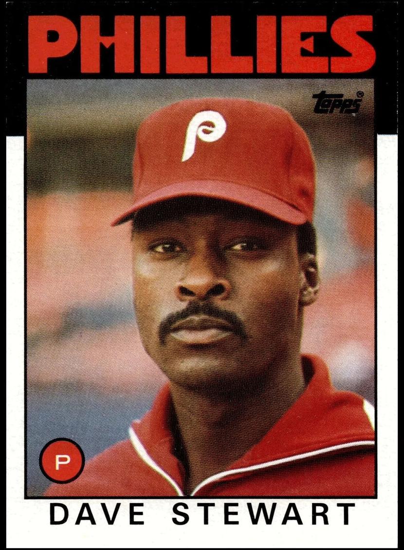 1986 Topps Baseball Dave Stewart #689 PSA 9