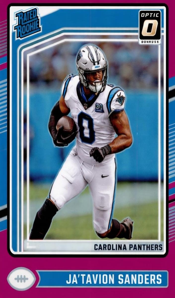 2024 Donruss Optic Football Pink Ja'Tavion Sanders #244 PSA 9