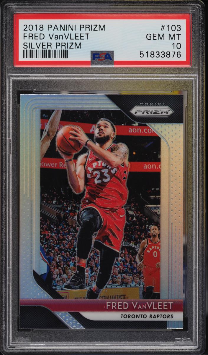 2018 Panini Prizm Basketball Prizms Silver Fred VanVleet #103 PSA 9