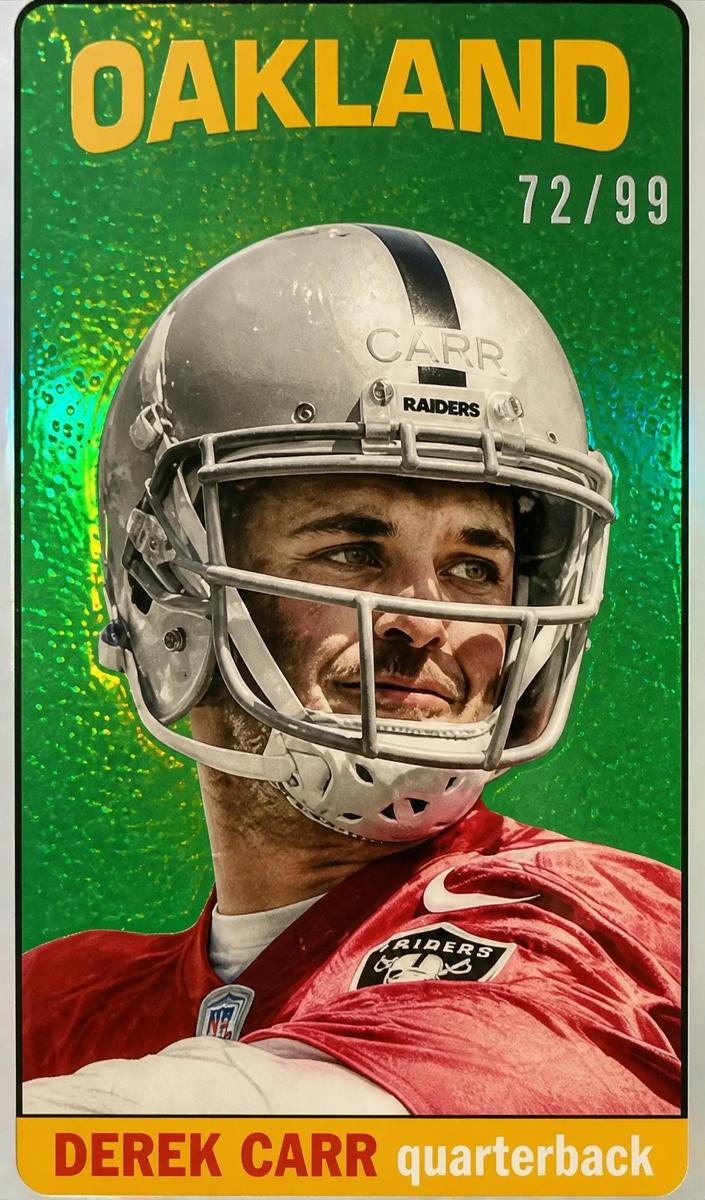 2014 Topps Chrome Football Refractor Derek Carr #TB-23