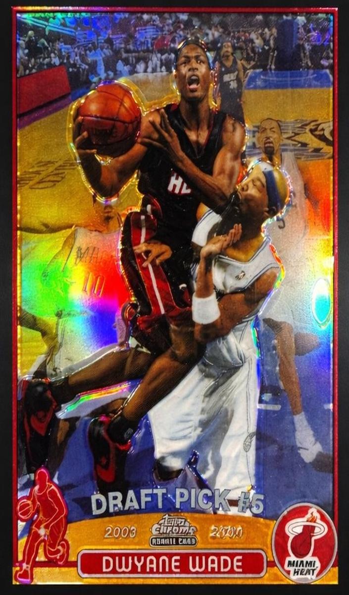 2003 Topps Chrome Basketball Black Refractors Dwyane Wade #115 BGS 8.5
