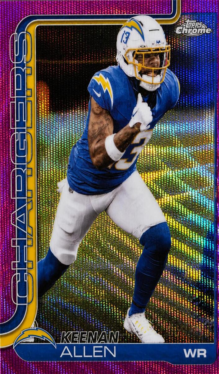 2025 Topps Chrome Football Pink Refractor Keenan Allen #155