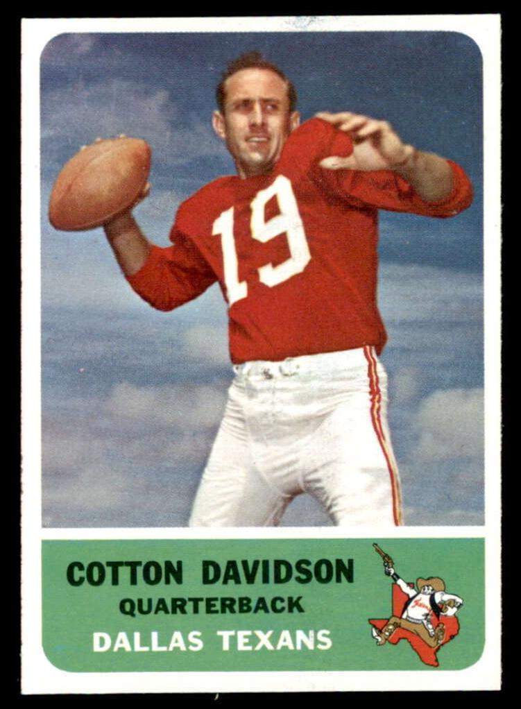1962 Fleer Football Cotton Davidson #24
