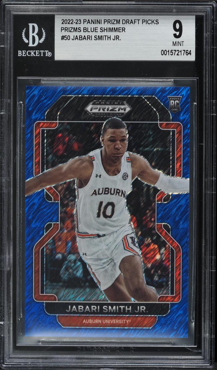 2022 Panini Prizm Draft Picks Basketball Blue Shimmer Jabari Smith Jr. #50 BGS 8.5