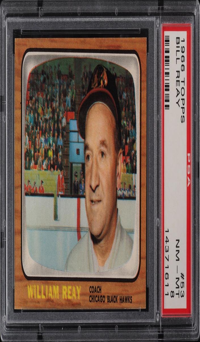 1966 Topps Hockey Bill Reay #53 PSA 8