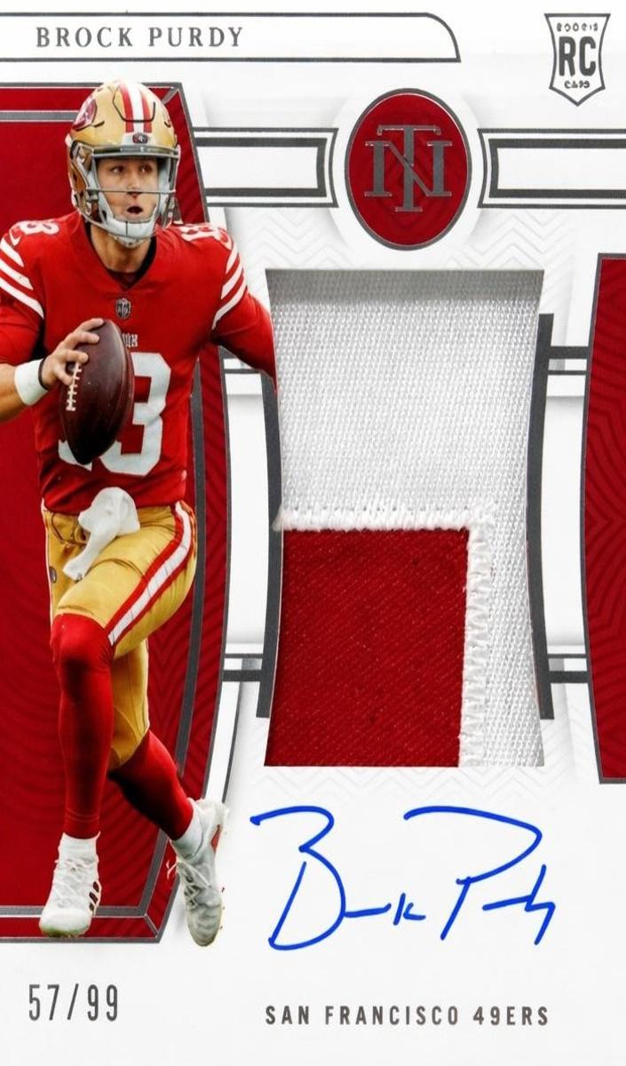 2022 Panini National Treasures Football Brock Purdy #200 PSA 9